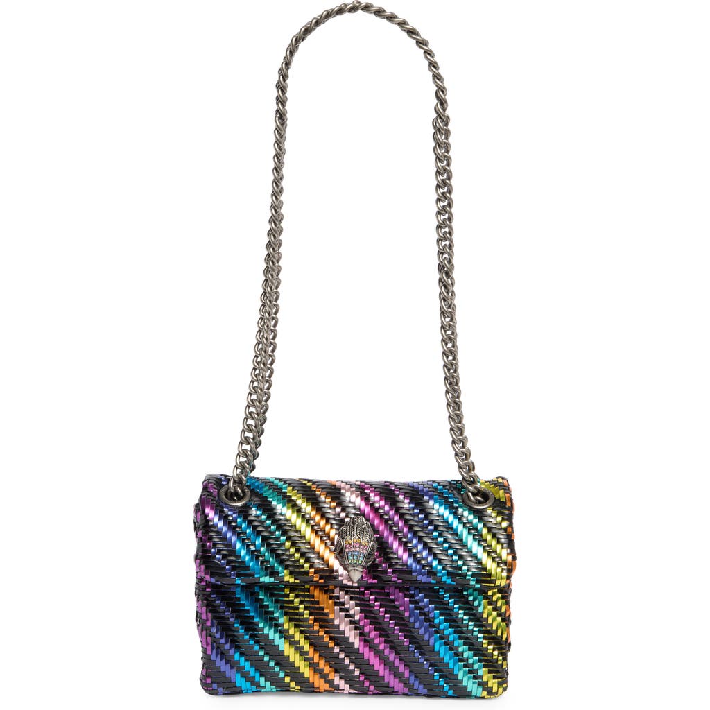 Kurt Geiger London Mini Brixton Crystal Shoulder Bag In Charcoal