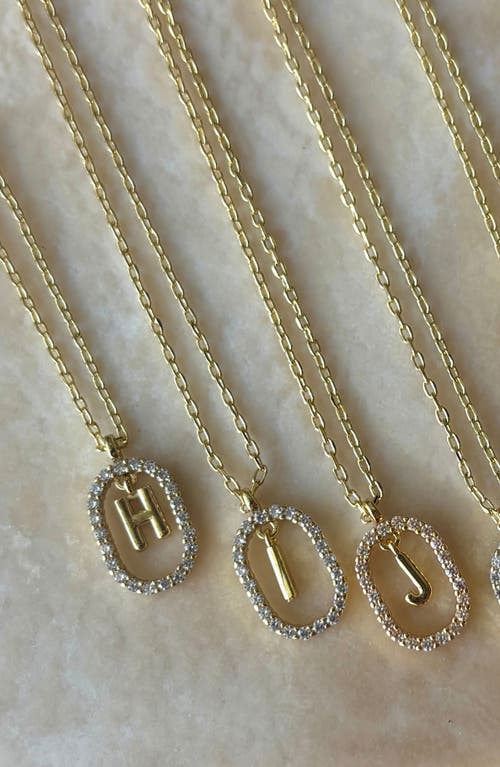 Adornia Floating Letter Initial Cubic Zirconia Pendant Necklace