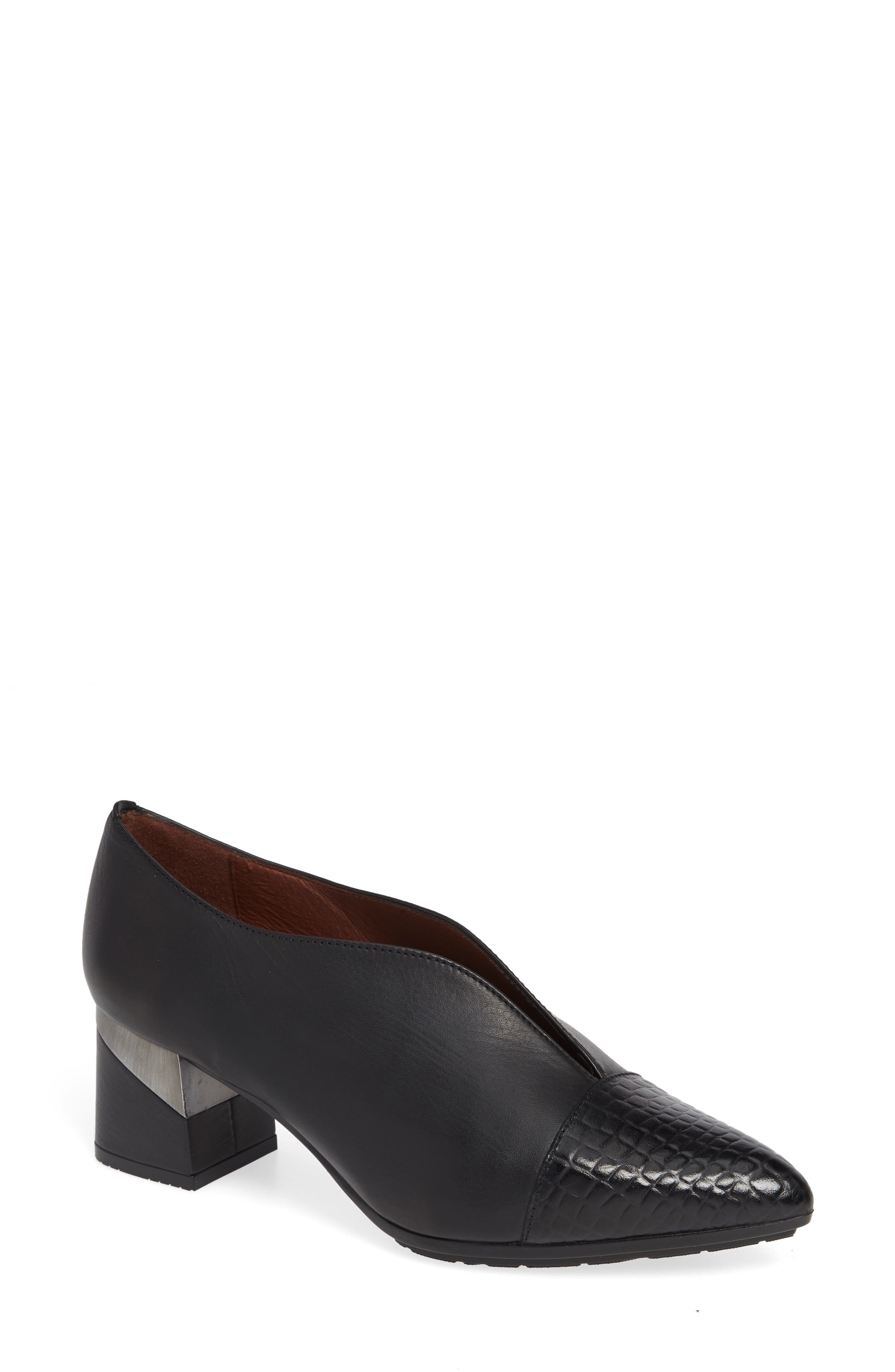 Lanita Pump, Main, color, CAIMAN/ SOHO BLACK LEATHER