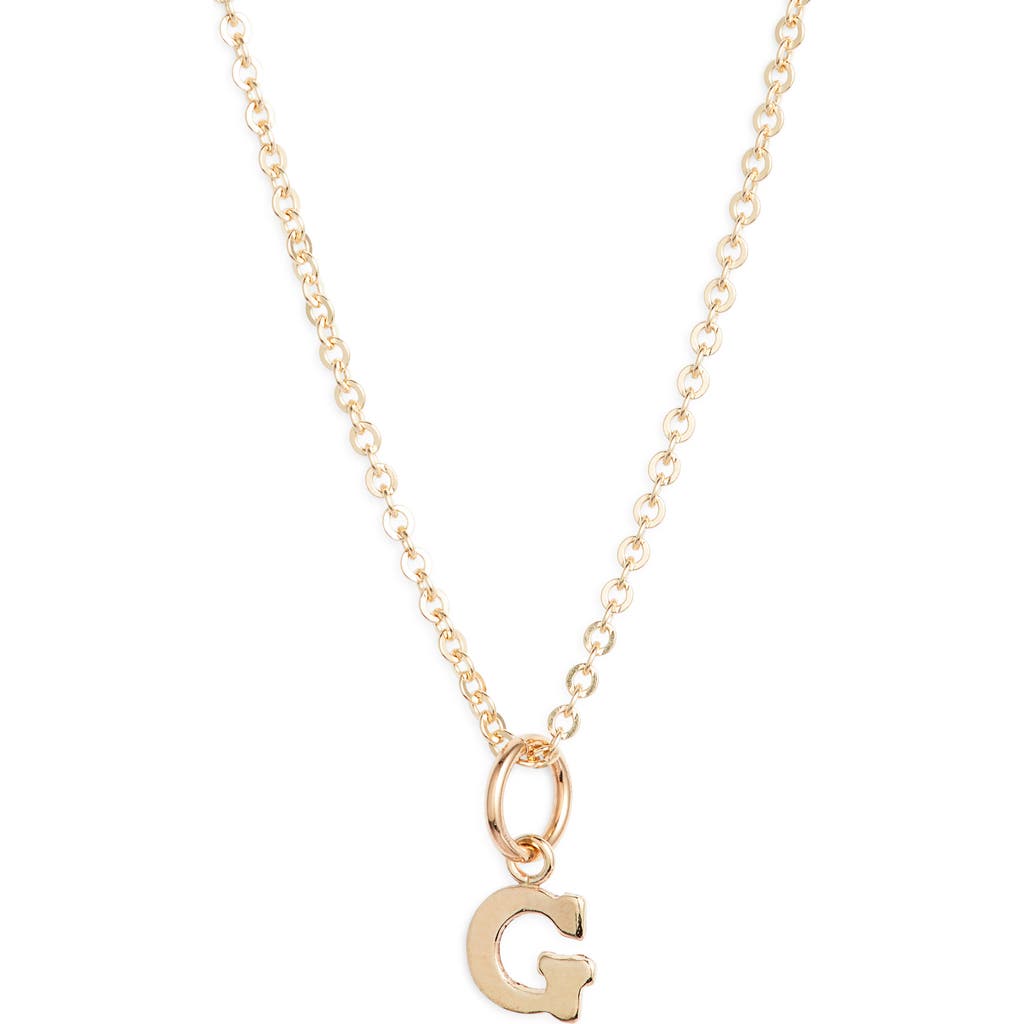 Nashelle Initial Pendant Necklace In Gold Fill - G