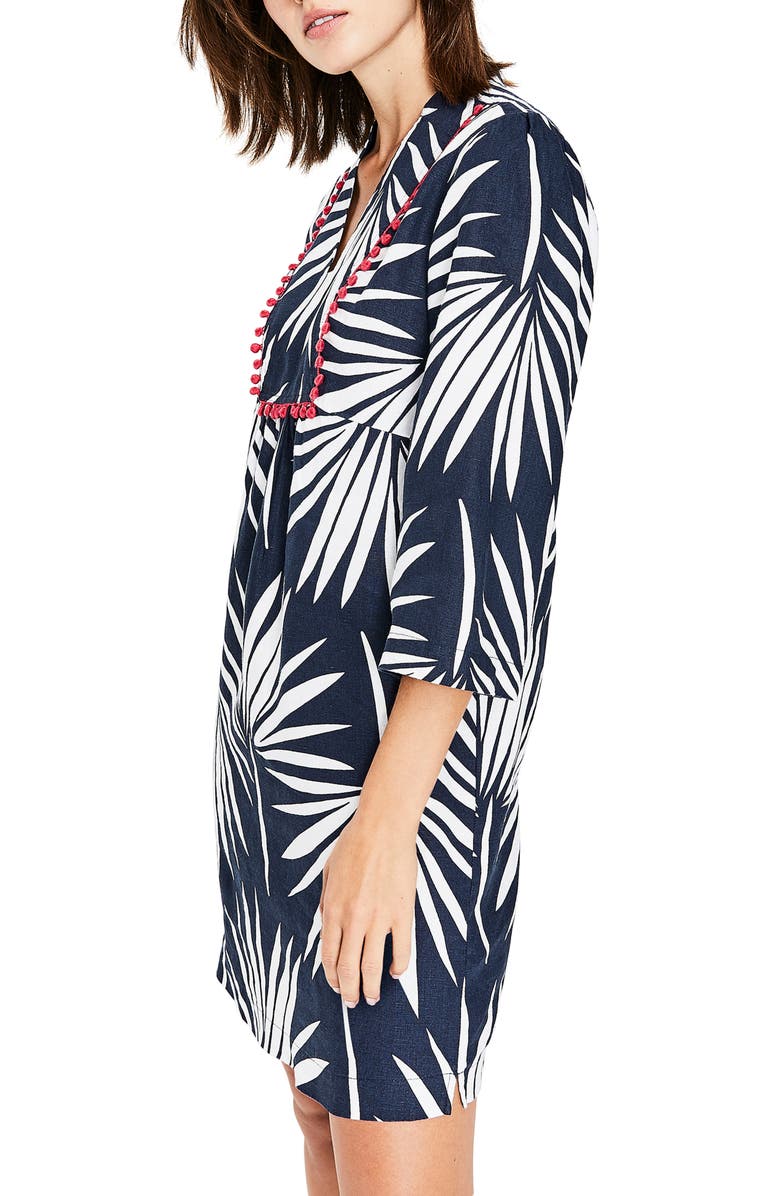 Boden Evangeline Print Linen Dress, Alternate, color, 