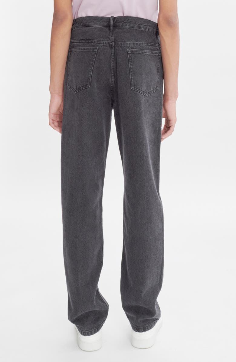 A.P.C. Fairfax Slim Wide Leg Jeans, Alternate, color, Washed Black