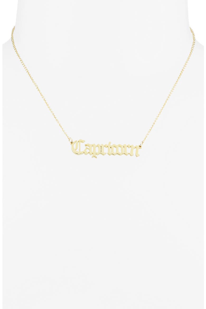 Zodiac Pendant Necklace, Alternate, color, GOLD - CAPRICORN