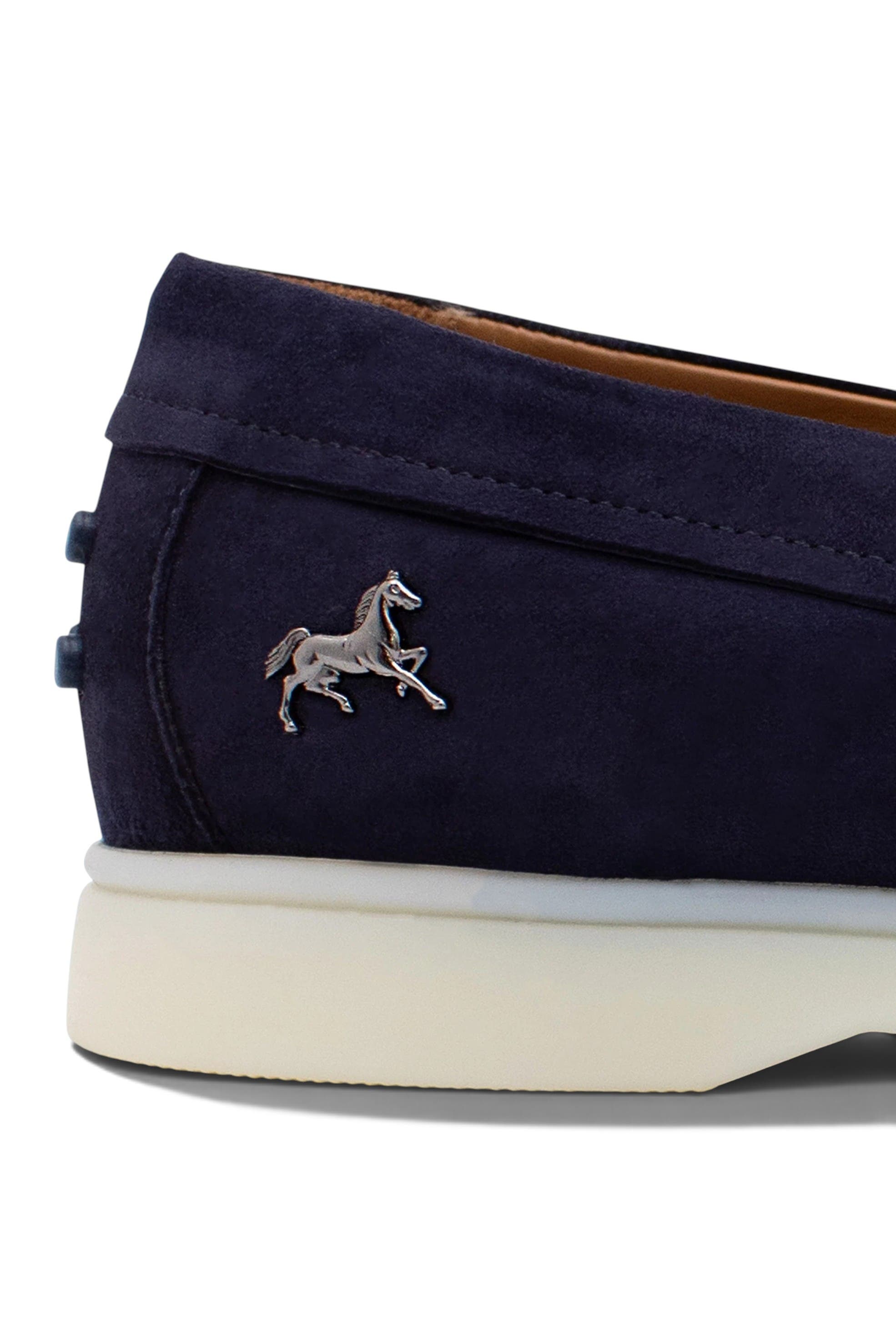 Nautical Suede Loafers, Alternate, color, Navy