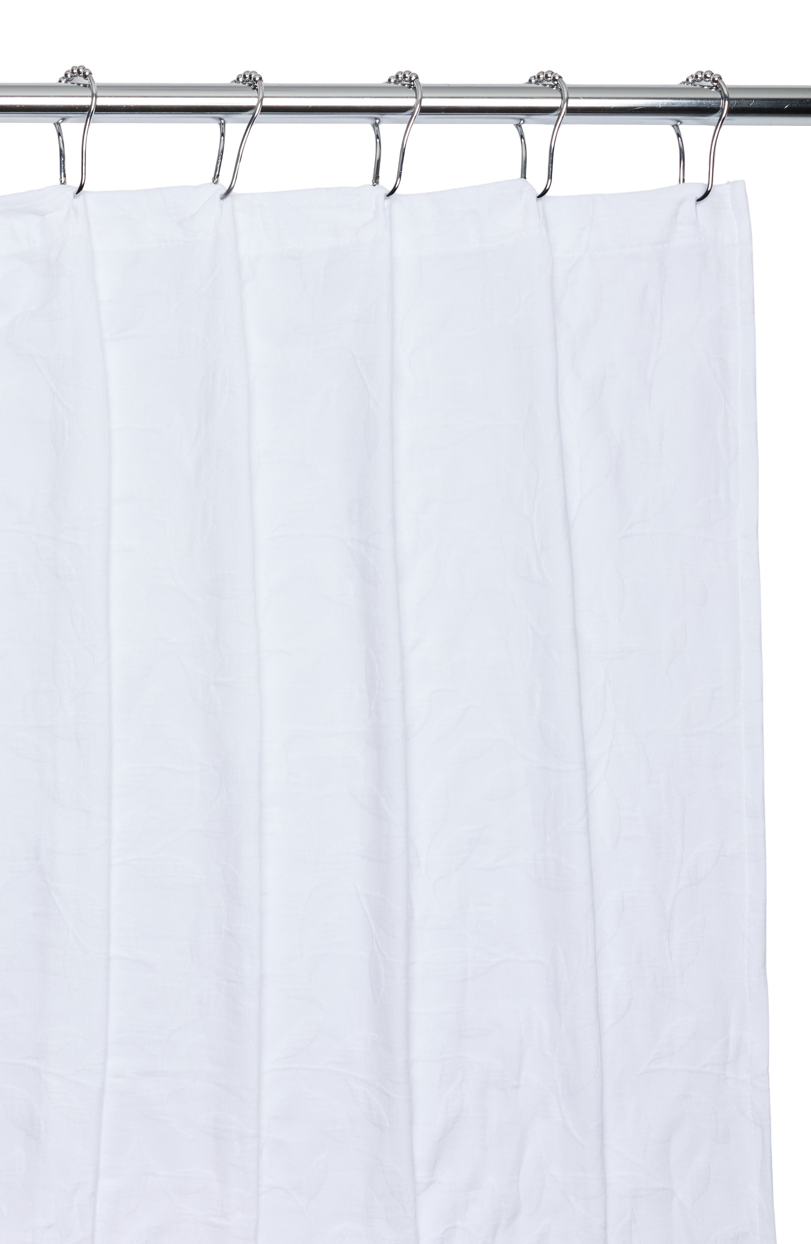 ARTISAN 34 Single Leaf Jacquard Cotton Shower Curtain