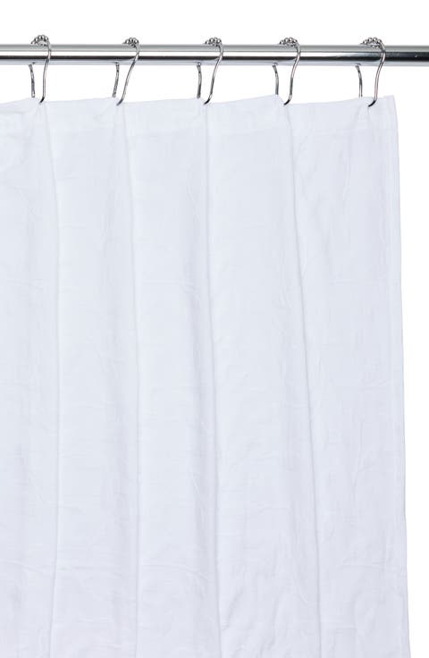Single Leaf Jacquard Cotton Shower Curtain