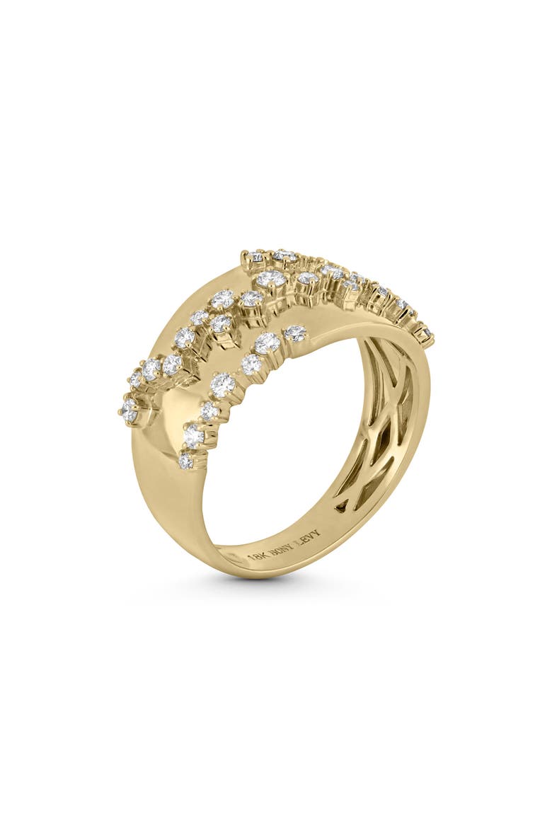 Mika 18k Gold Diamond Wide Ring, Alternate, color, 18KY