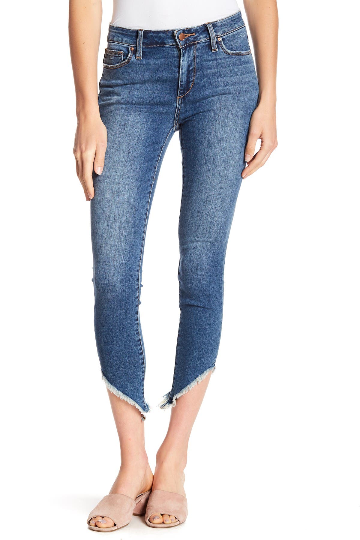 Joe's Icon Frayed Hem Ankle Skinny Jeans
