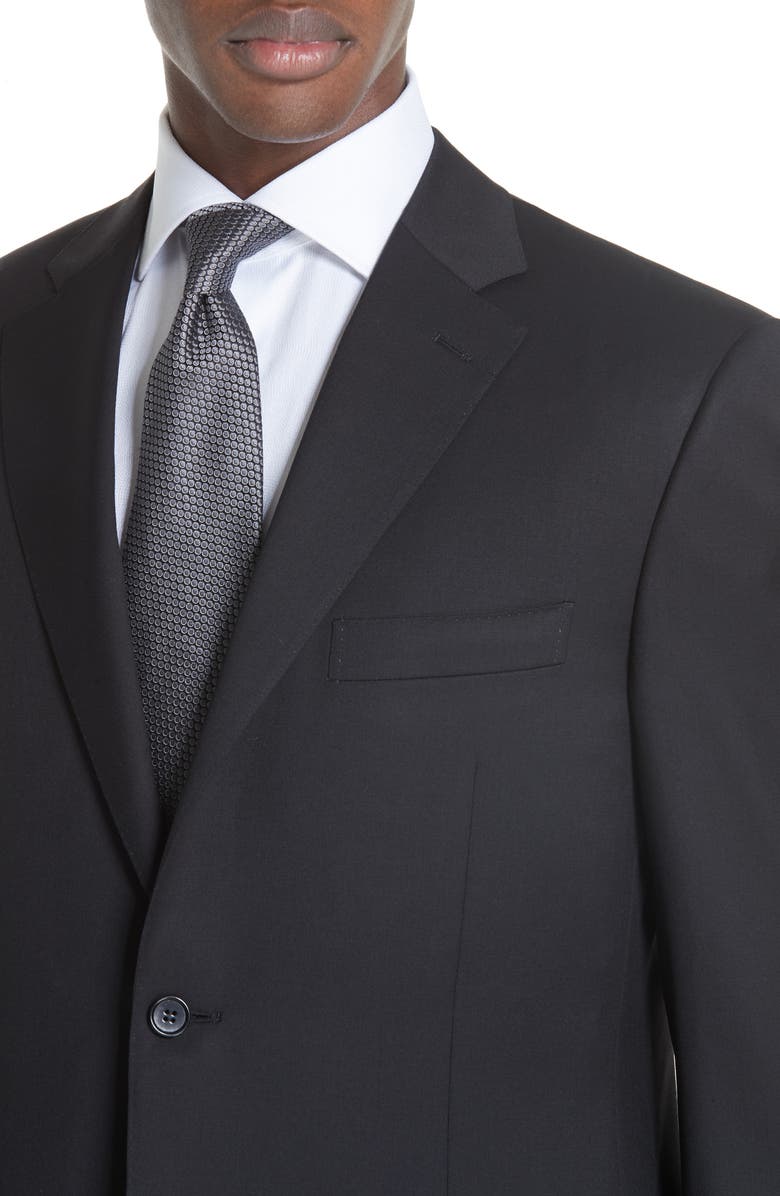 Canali Classic Fit Wool Suit, Alternate, color, Black