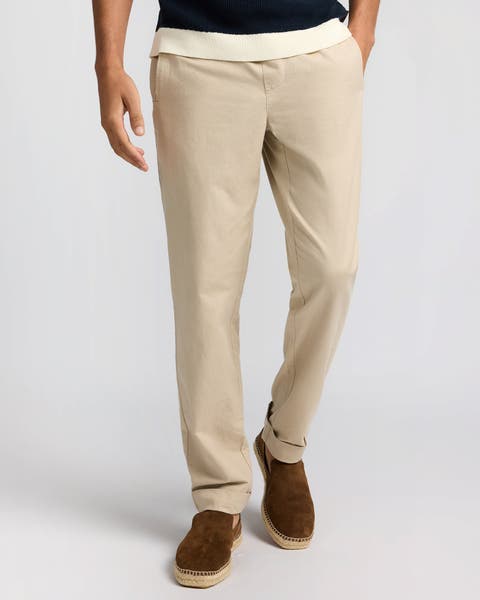 Linen Cotton Stretch Cuff Pant
