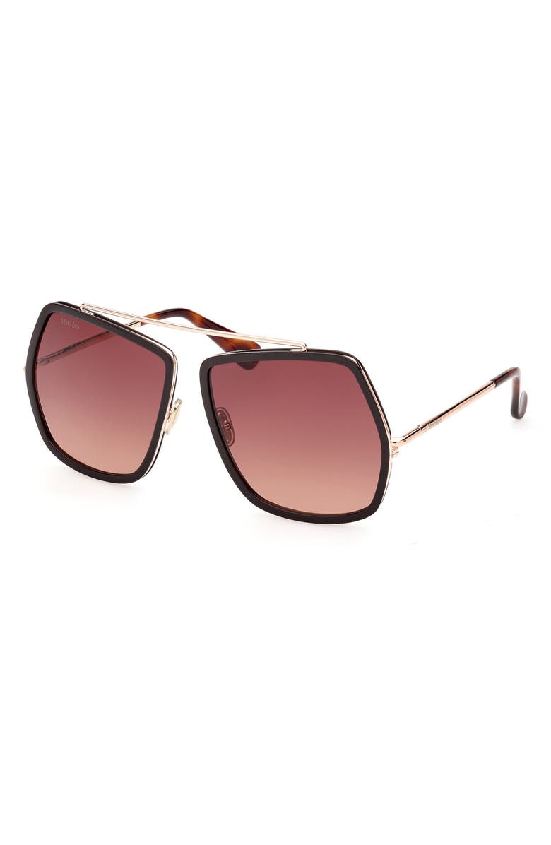 Max Mara 64mm Gradient Geometric Sunglasses, Alternate, color,