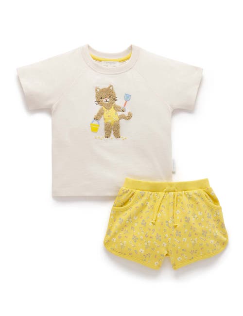 Purebaby Sunshine Tee & Short Set In Multi