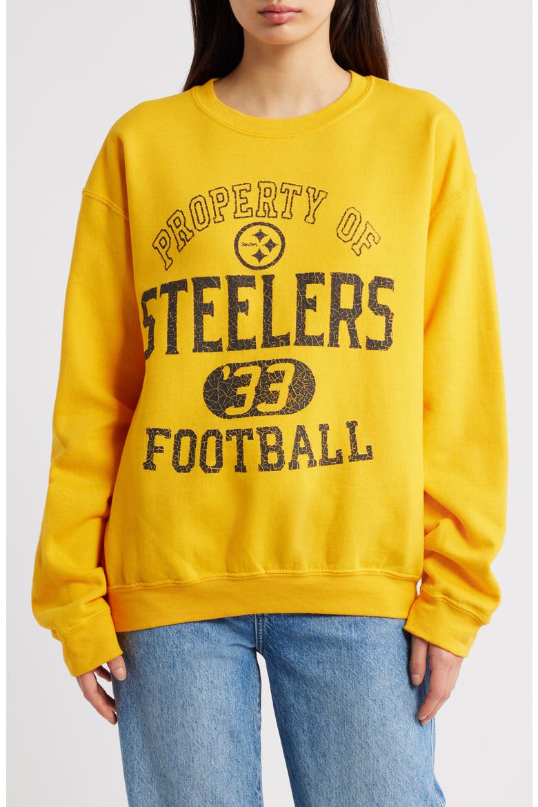 NFL Steelers Property Graphic Sweatshirt, Main, color, YELLOW