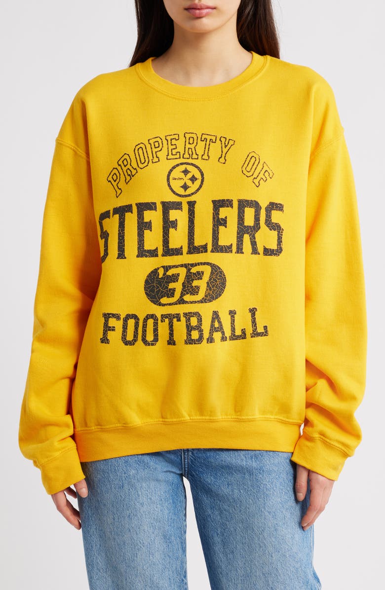Junk Food NFL Steelers Property Graphic Sweatshirt, Main, color, Yellow