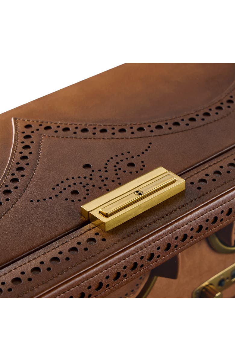 WOLF Brogue 6 Piece Watch Winder, Alternate, color, Burnished Brown