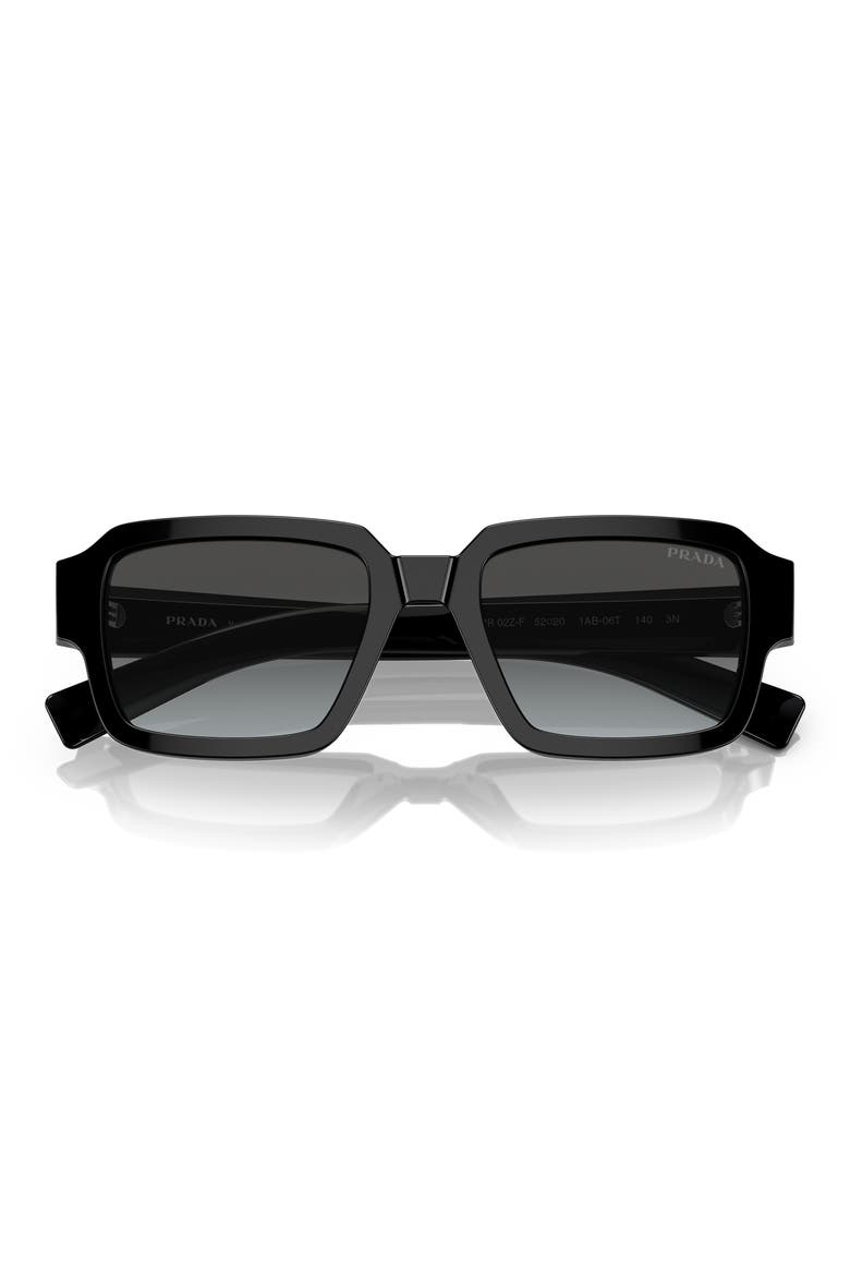 PR02ZSF 54mm Gradient Square Sunglasses, Alternate, color, BLACK / GREY GRADIENT VINTAGE