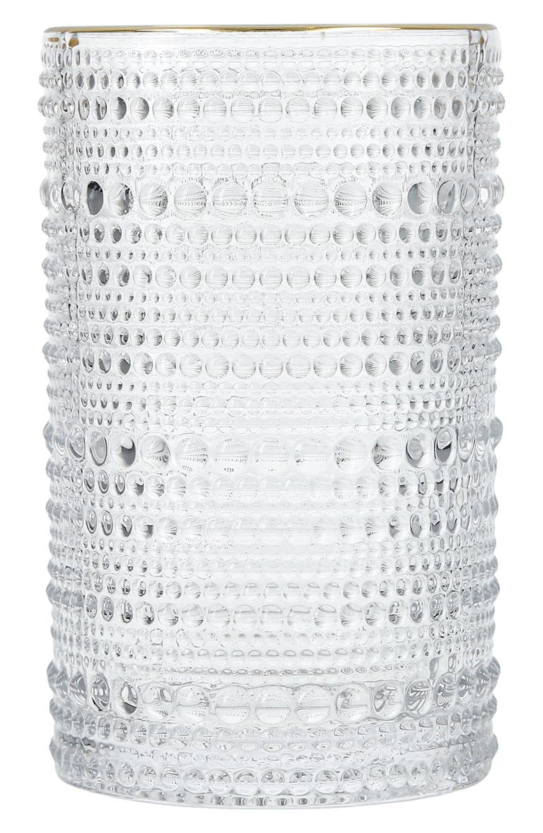 Fortessa Jupiter Set of 6 Gold Rim Beverage Glasses, Alternate, color,