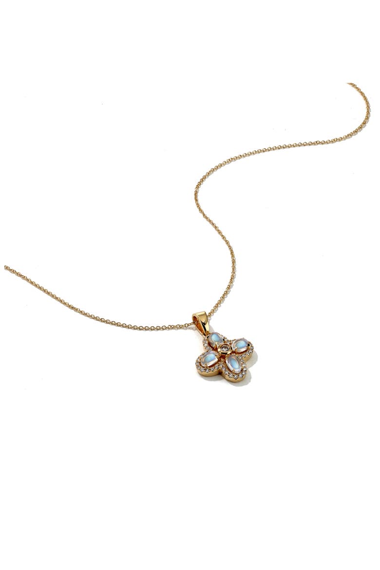 Petite Felicity Pendant Necklace, Main, color, MOONSTONE