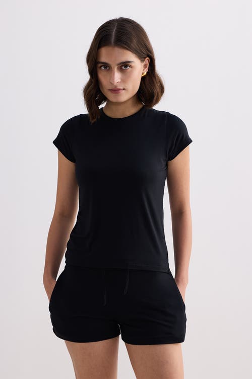 Reistor Essential Short Sleeve Tee Set In Black