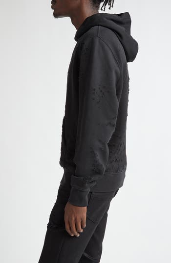 24AW new/AMIRI ハリウッドショットガンパーカー Hoodie Black Black 'Hollywood' Shotgun Hoodie by AMIRI on Sale