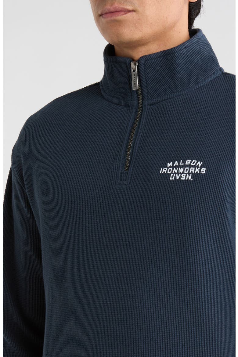 Flyer Ironworks Mid Layer Stretch Cotton Thermal Pullover, Alternate, color, BLUEBERRY