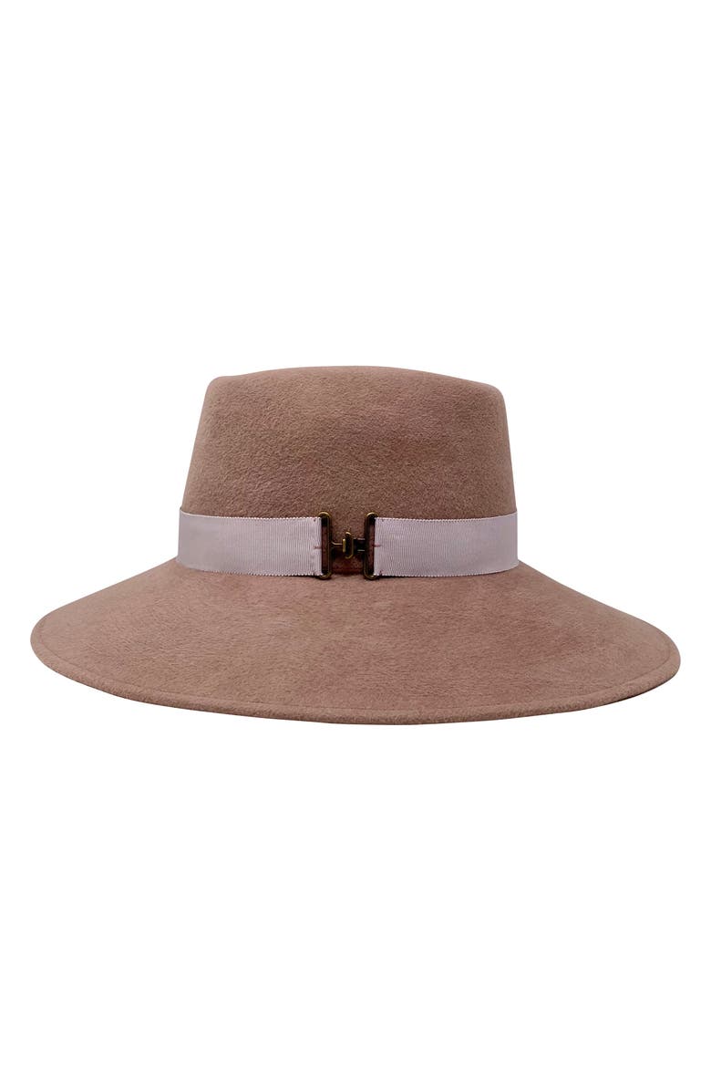  Frances Grey Wide Brim Fur Felt Hat, Alternate, color, 