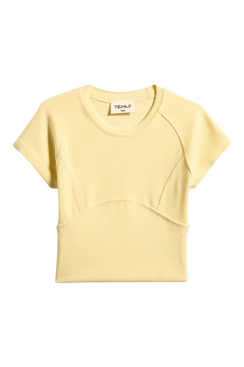 Kids' Rib Lapped Seam T-Shirt, Main, color, LEMON DROP