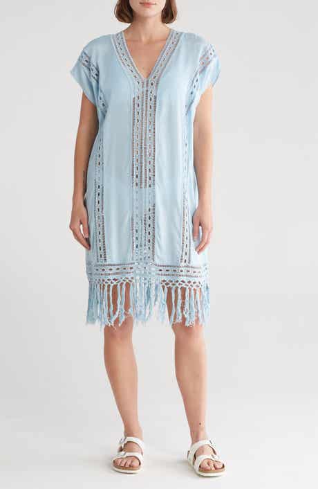 BOHO ME Crochet Fringe Short Dress