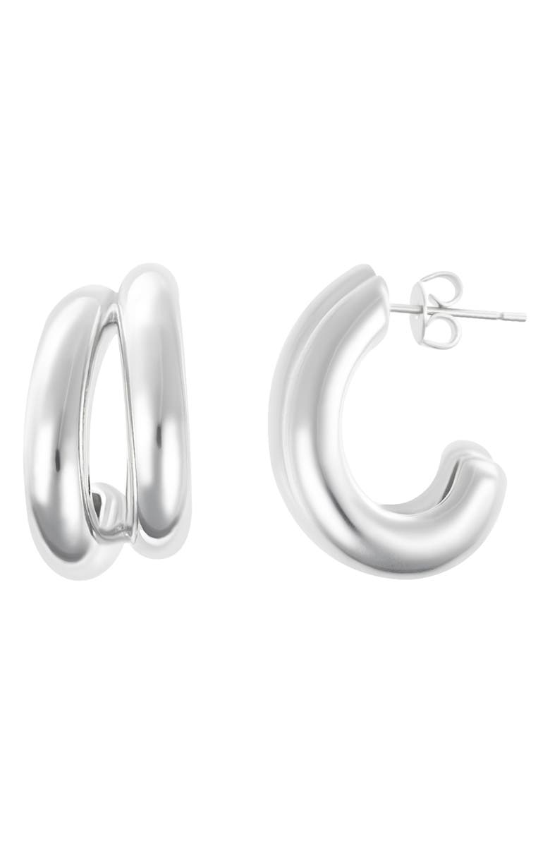 Adornia Double Hoop Earrings, Main, color, 