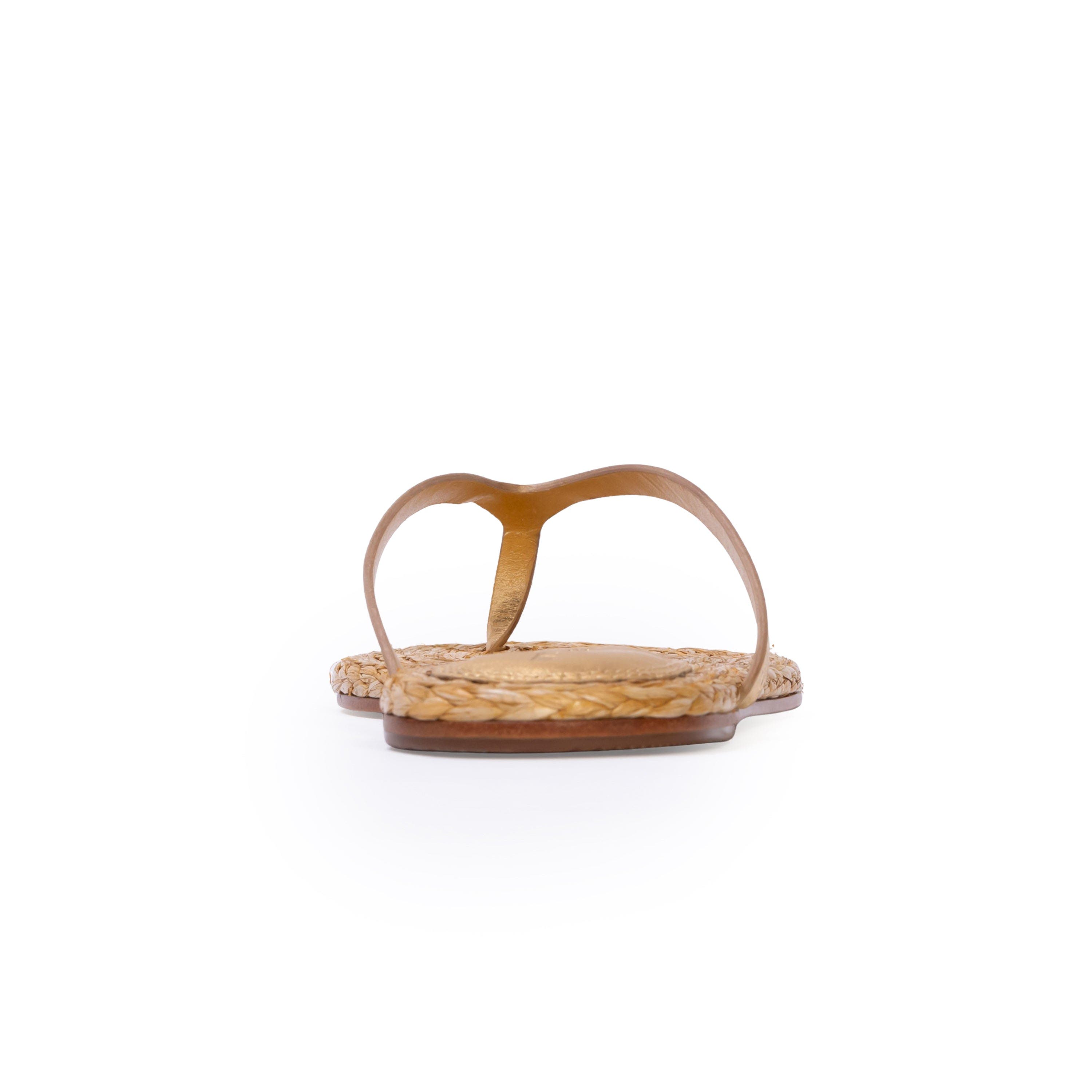 Alaya Sandal, Alternate, color, Gold Leather, Raffia