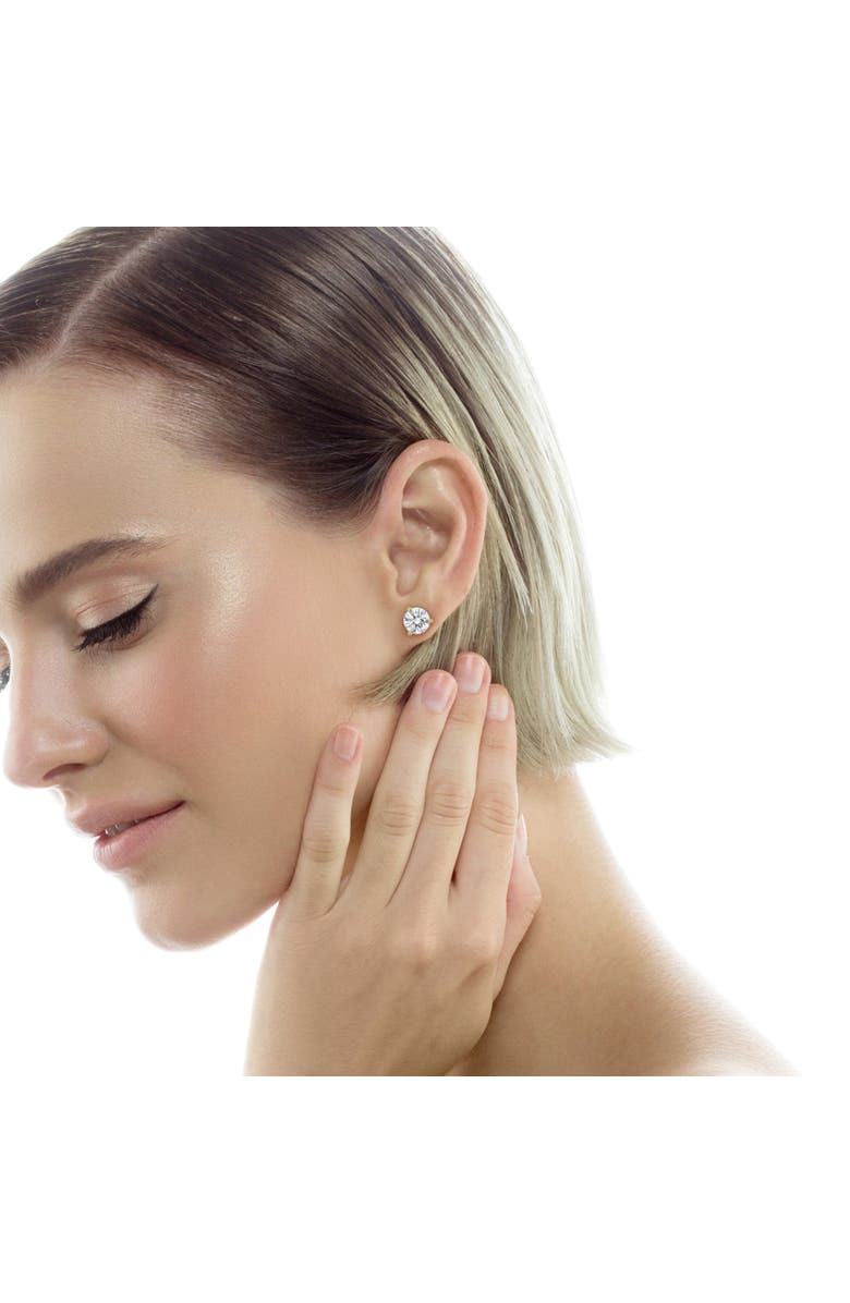 LuvMyJewelry Nasak 1.5 Ct TW Lab Grown Round Diamond Studs Martini 14K Yellow Gold Earrings, Alternate, color, 14K Yellow Gold