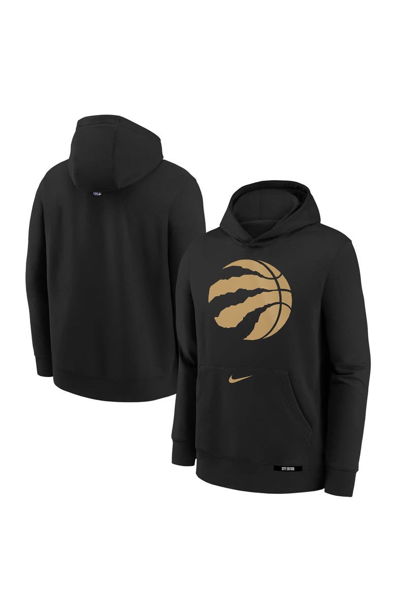 Nike Youth Nike Black Toronto Raptors 2024/25 City Edition Club Fleece Pullover Hoodie, Main, color, Black