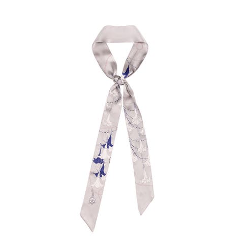 "Datura" Silk Skinny Scarf