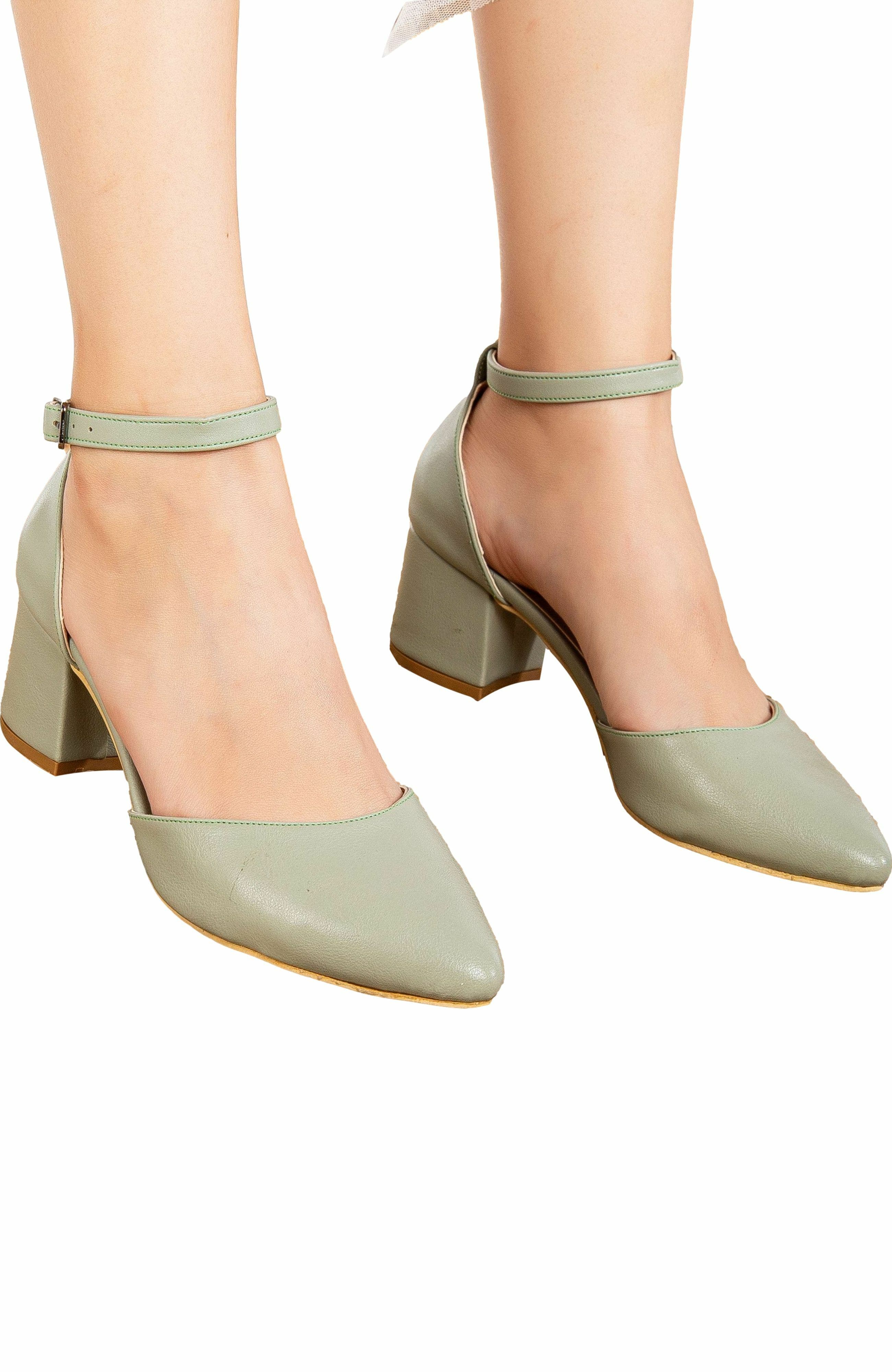 Marcelle Low Block Heel Pumps, Alternate, color, Sage Green Faux Leather