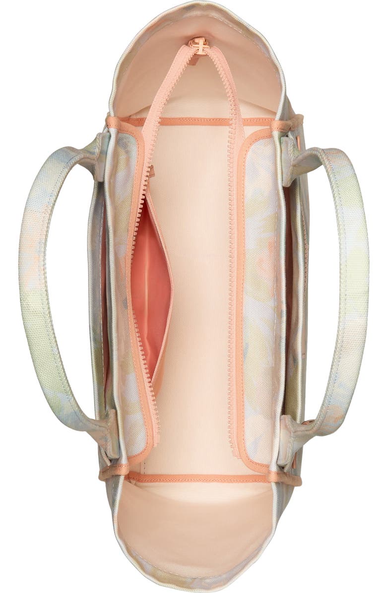 Kate Spade New York dash hidden garden print canvas tote, Alternate, color, Multi Blue