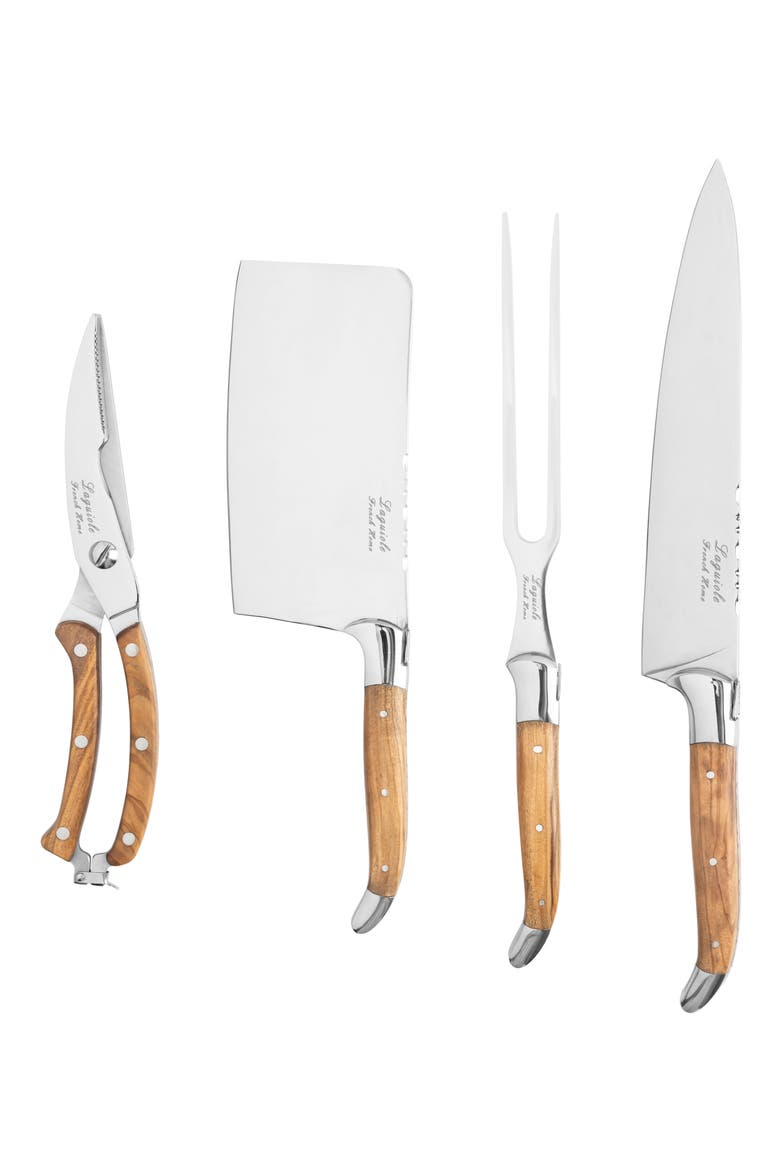 4-Piece Connoisseur Carving Set, Main, color, WOOD