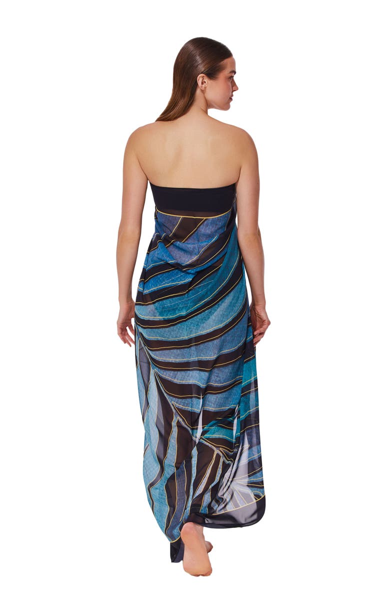 Gottex Willow Pareo, Alternate, color, Black-Blue