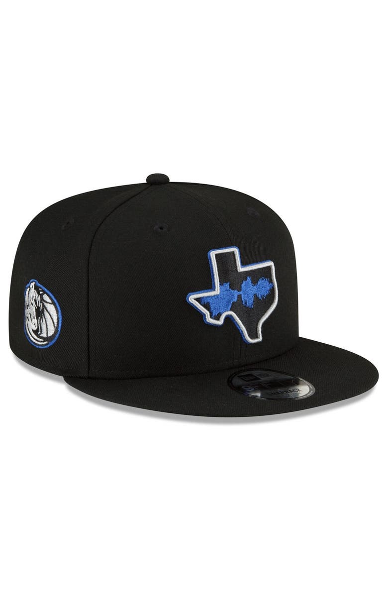 New Era Men's New Era Black Dallas Mavericks 2023/24 City Edition Alternate 9FIFTY Snapback Adjustable Hat, Main, color,