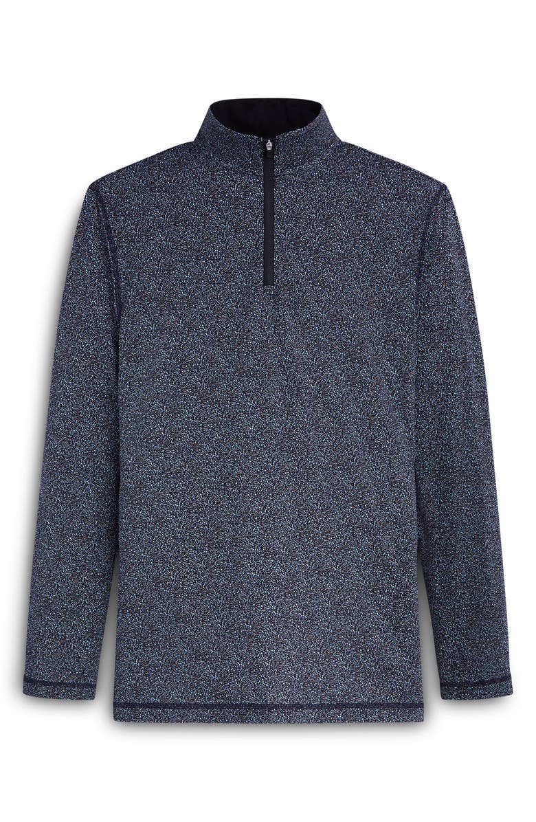 Bugatchi Anthony Micro Print OoohCotton<sup>®</sup> Quarter Zip Pullover, Alternate, color,