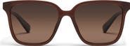 QUAY Try Me 55mm Polarized Square Sunglasses