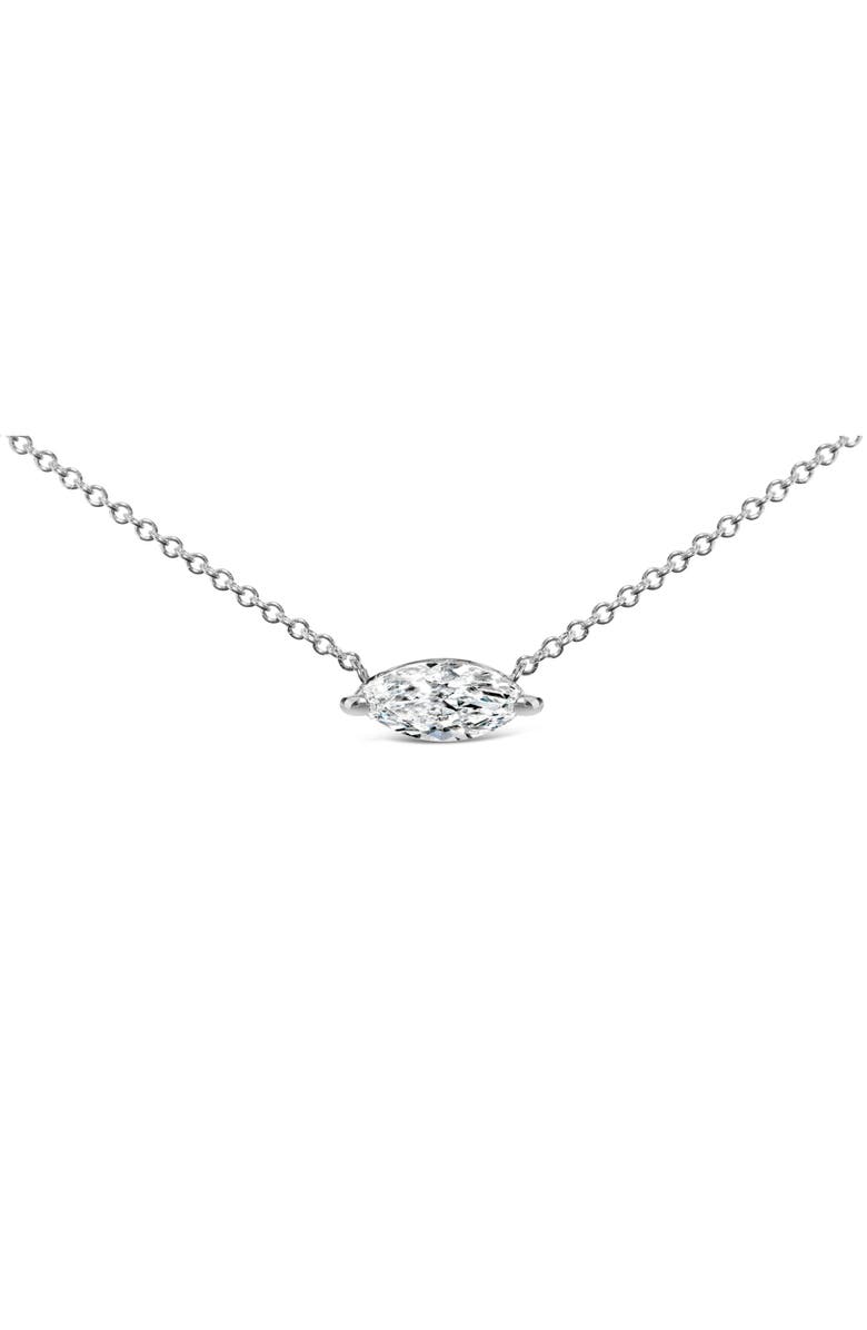 Haus of Brilliance 14K White Gold 1/2 Cttw Marquise Lab-Grown Diamond Solitaire Pendant Necklace, Main, color, White