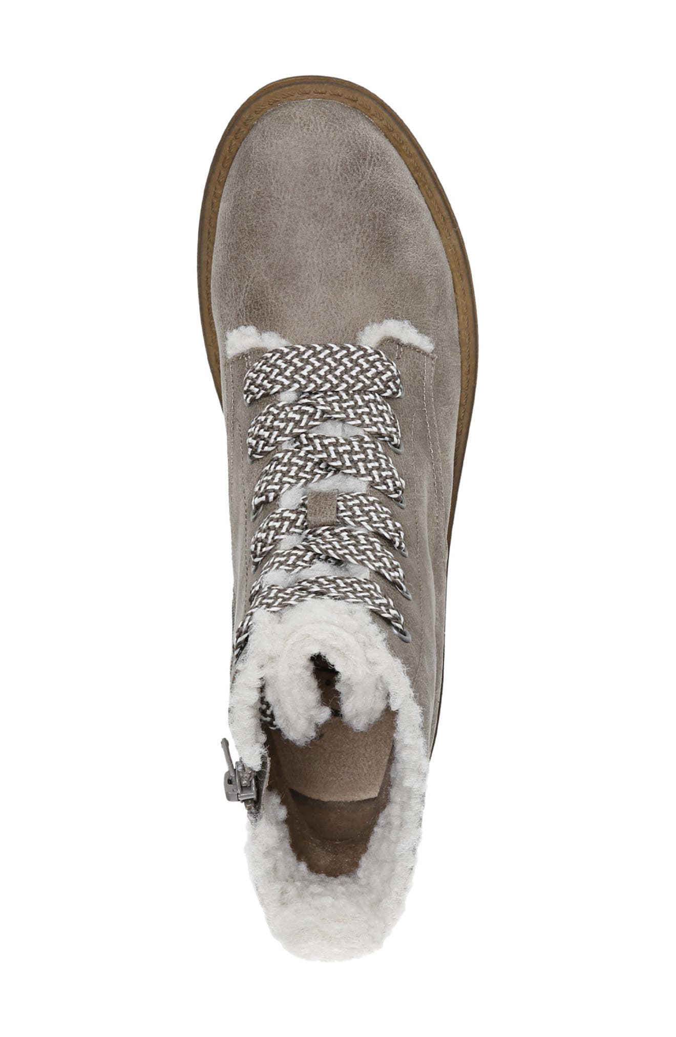 Kunis Cozy Faux Shearling Lined Lace-Up Boot, Alternate, color, DUNE