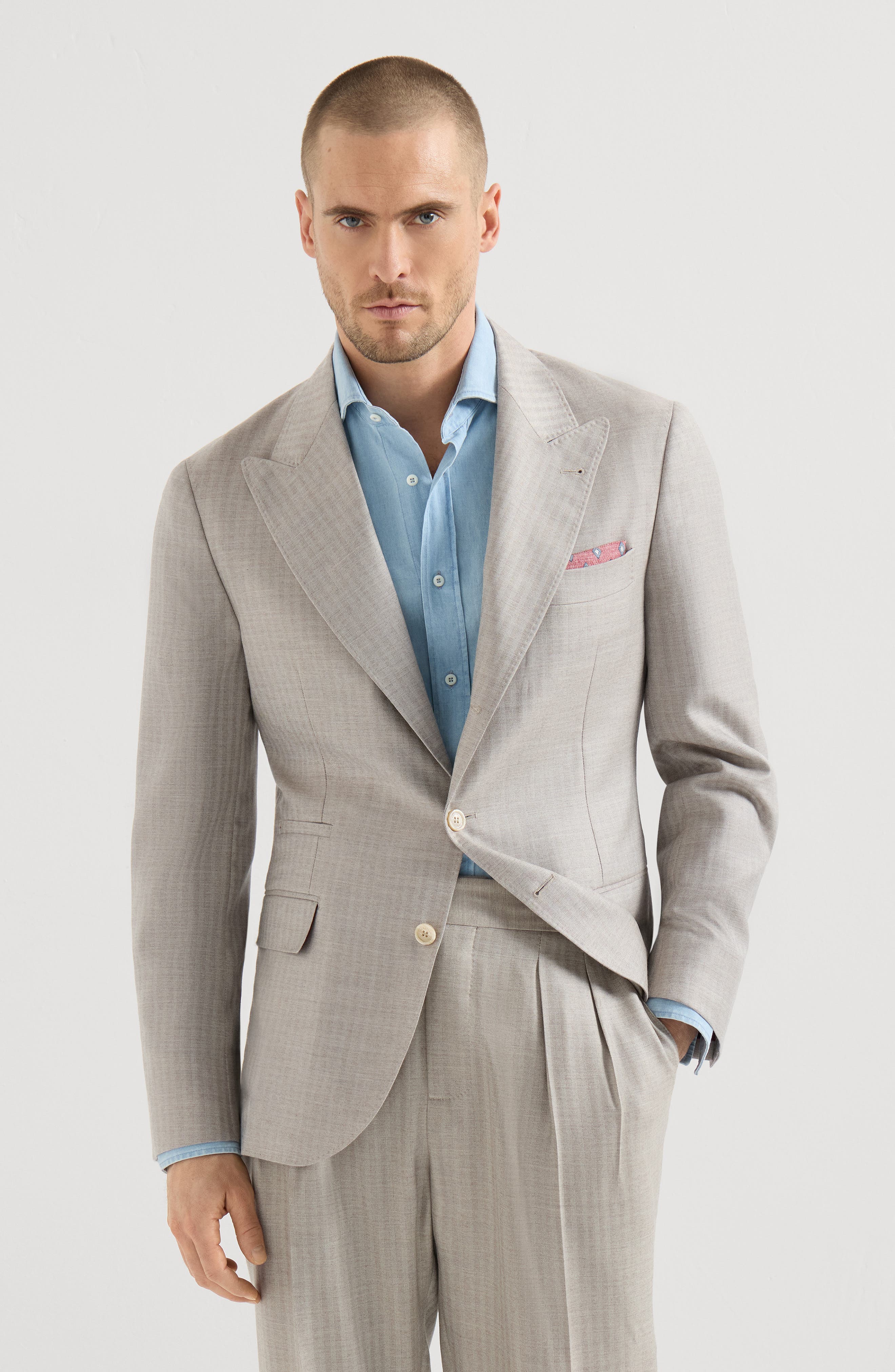 Chevron deconstructed blazer