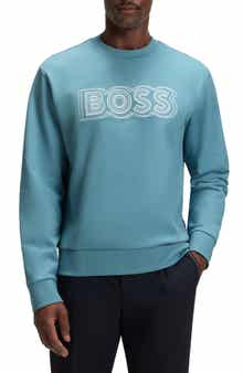 BOSS Soleri Logo Cotton Graphic Sweatshirt