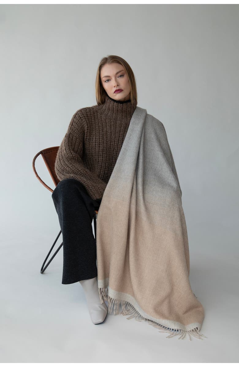 SSKEIN Gradient Weave Throw, Alternate, color, Taupe