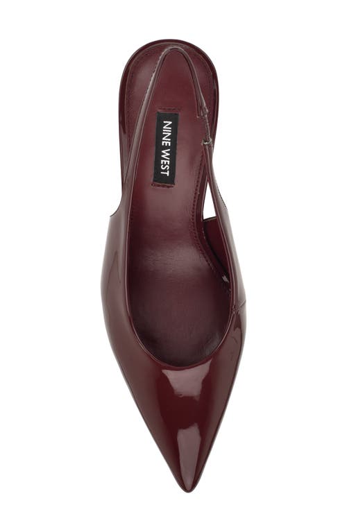 Nine West Palomma Slingback Pointed Toe Pump In Burgundy