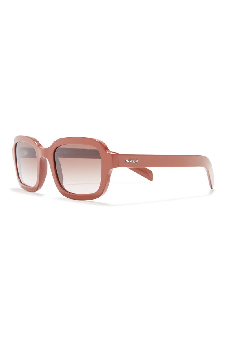 51mm Rectangle Sunglasses, Alternate, color, BROWN / BROWN GRADIENT