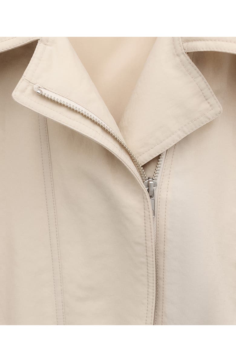 MANGO Oversize Gathered Hem Jacket, Alternate, color, Light/ Pastel Grey