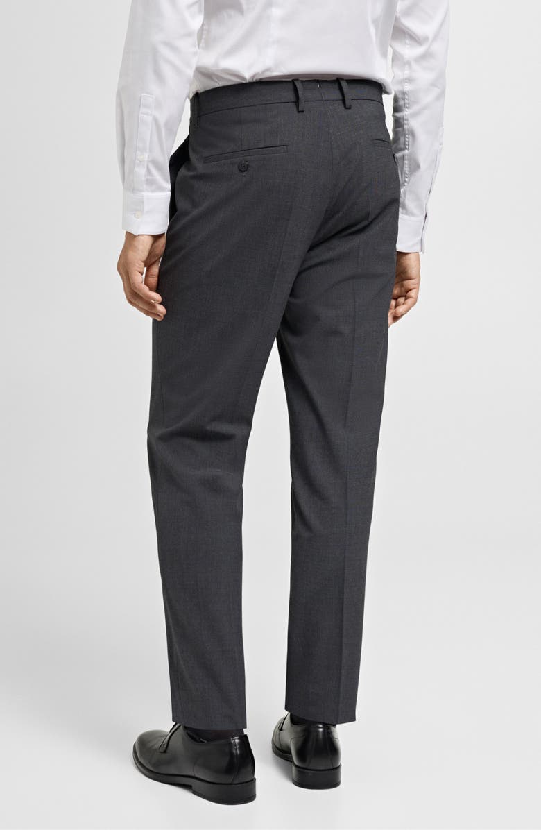 MANGO Prince of Wales Check Super Slim Fit Stretch Pants, Alternate, color, Medium Heather Grey