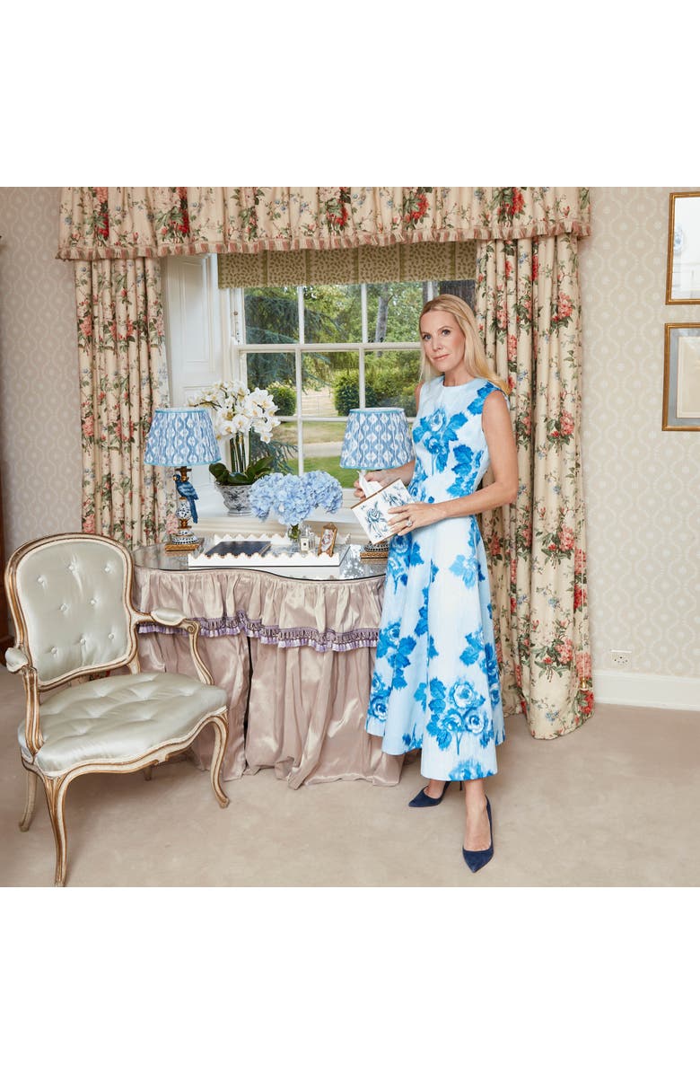 Mrs. Alice Floral Tole Tissue Box, Alternate, color, Blue